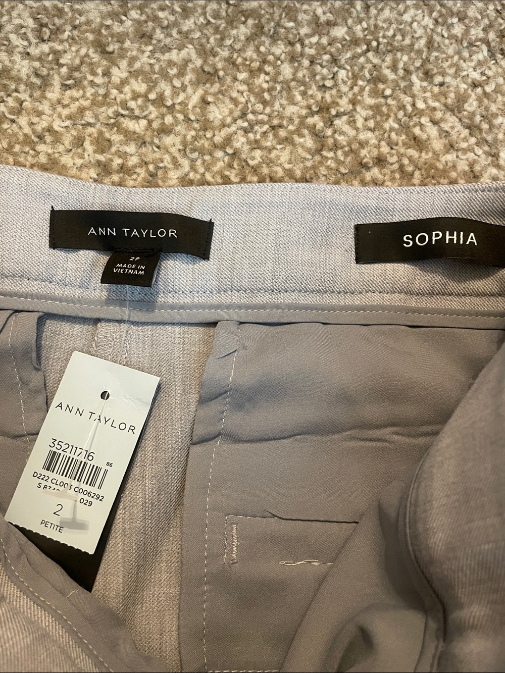 NWT Ann Taylor High-Rise Sophia Straight Leg Dress Pants - Picture 3 of 7